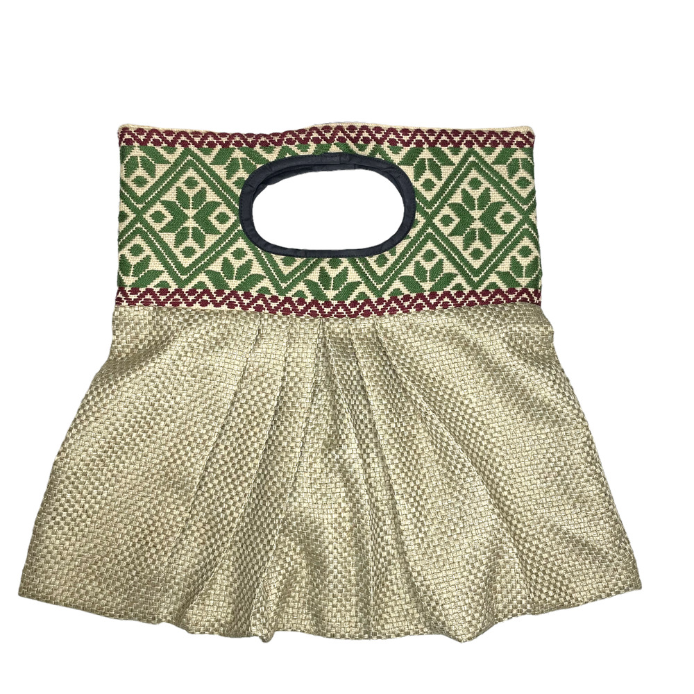 Boho Fabric Clutch Bag Purse Handbag Woven Lightweight Geometric Design